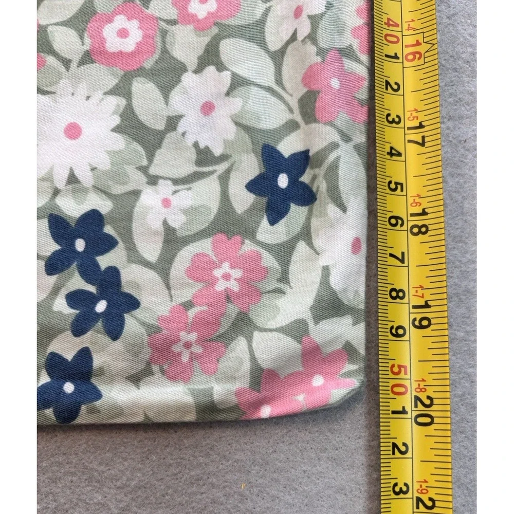 Kate Spade QUEEN Comforter SET Evening Bloom Floral Cotton Green Blue Pink White
